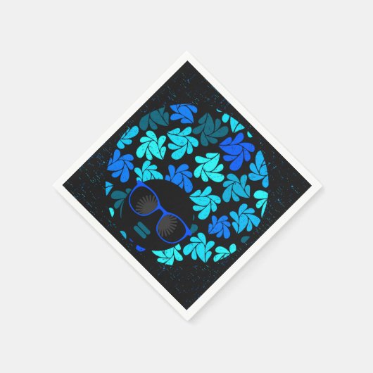 Afro Diva Turquoise Blauwgroen servetten (Hoek)