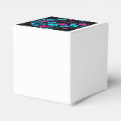 Afro Diva Turquoise & Hot Pink Bedankdoosjes (Achterkant)