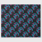 Afro Diva Turquoise & Hot Pink Cadeaupapier (Vlak)