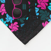 Afro Diva Turquoise & Hot Pink Fleece Deken (Hoek)