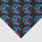 Afro Diva Turquoise & Hot Pink Tissuepapier (Detail)