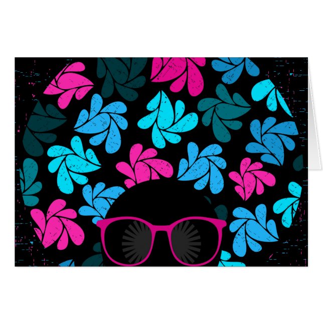 Afro Diva Turquoise & Hot Roze (Voorkant Horizontaal)