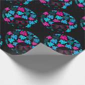 Afro Diva Turquoise & Hot Roze Cadeaupapier (Hoek)