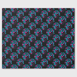 Afro Diva Turquoise & Hot Roze Cadeaupapier