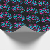 Afro Diva Turquoise & Hot Roze Cadeaupapier (Hoek)