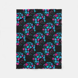 Afro Diva Turquoise & Hot Roze Fleece Deken