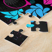 Afro Diva Turquoise & Hot Roze Legpuzzel (Zijkant)