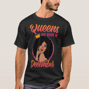 Afro Diva werd in december een koningin geboren me T-shirt
