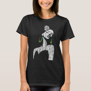 Afro Diva Zwart Meisje Magisch Afrika Natuurlijke  T-shirt