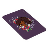 Afro Eenhoorn Candy Cane Heart Holiday Magneet (Rechterzijde)