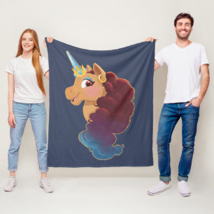 afro-eenhoorn De Goddelijke Eenhoorn Fleece Deken