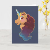 afro-eenhoorn | De Goddelijke Eenhoorn Kaart (Gele Bloem)
