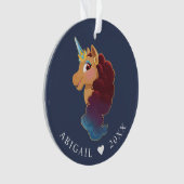 afro-eenhoorn | De Goddelijke Eenhoorn Ornament (voorkant)