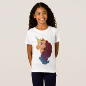 afro-eenhoorn | De Goddelijke Eenhoorn T-shirt (Voorkant volledig)