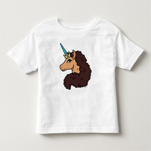 Afro Eenhoorn | Divine Kinder Shirts (Voorkant)