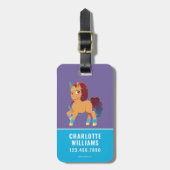 afro-eenhoorn | Divine Prancing Bagagelabel (Voorkant verticaal)