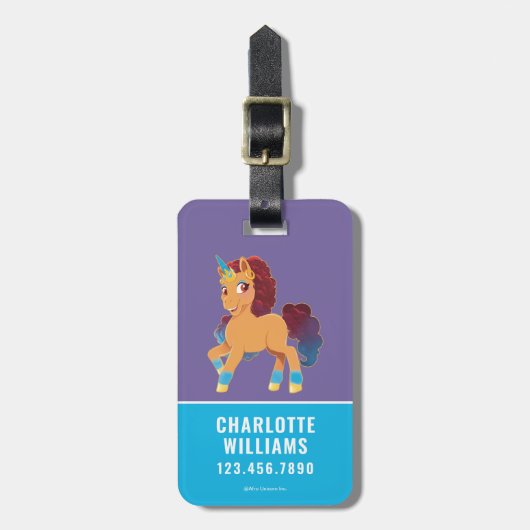 afro-eenhoorn | Divine Prancing Bagagelabel (Voorkant verticaal)