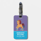 afro-eenhoorn | Divine Prancing Bagagelabel (Achterkant verticaal)