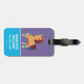afro-eenhoorn | Divine Prancing Bagagelabel (Achterkant horizontaal)