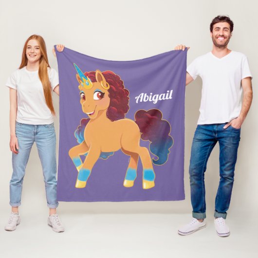 afro-eenhoorn | Divine Prancing Fleece Deken (In situ)