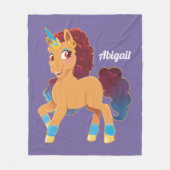 afro-eenhoorn | Divine Prancing Fleece Deken (Voorkant)