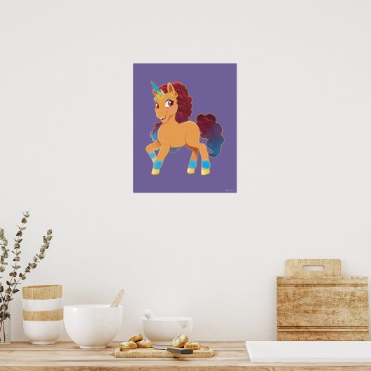 afro-eenhoorn | Divine Prancing Poster (Keuken)