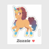afro-eenhoorn | Divine Prancing Sticker (Vel)