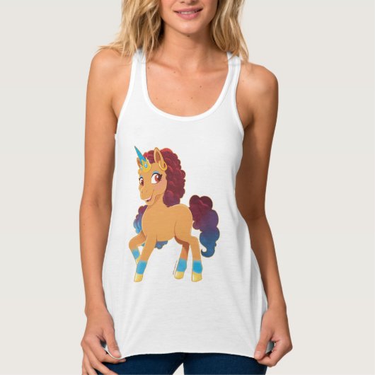 afro-eenhoorn | Divine Prancing Tanktop (Voorkant)