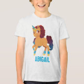 afro-eenhoorn | Divine Prancing Tri-Blend Shirt (Voorkant)