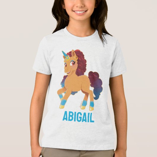 afro-eenhoorn | Divine Prancing Tri-Blend Shirt (Voorkant)