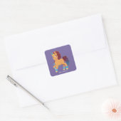 afro-eenhoorn | Divine Prancing Vierkante Sticker (Envelop)