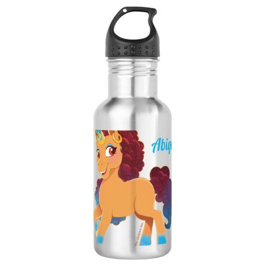 afro-eenhoorn | Divine Prancing Waterfles (Voorkant)