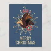 Afro Eenhoorn feestelijke vakantie magisch Briefkaart (Voorkant)