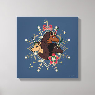 Afro Eenhoorn feestelijke vakantie magisch Canvas Afdruk