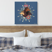 Afro Eenhoorn feestelijke vakantie magisch Canvas Afdruk (Insitu (Slaapkamer))