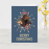 Afro Eenhoorn feestelijke vakantie magisch Kaart (Gele Bloem)