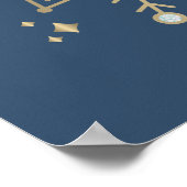 Afro Eenhoorn feestelijke vakantie magisch Poster (Hoek)