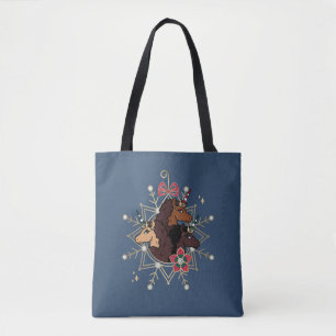 Afro Eenhoorn feestelijke vakantie magisch Tote Bag