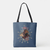 Afro Eenhoorn feestelijke vakantie magisch Tote Bag (Achterkant)