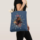 Afro Eenhoorn feestelijke vakantie magisch Tote Bag (Dichtbij)