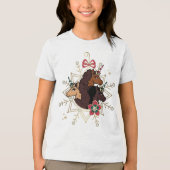 Afro Eenhoorn feestelijke vakantie magisch Tri-Blend Shirt (Voorkant)