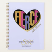 Afro Eenhoorn Fierce Hart Ontwerp Planner (Voorkant)