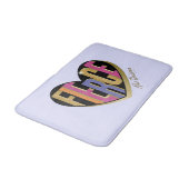 Afro Eenhoorn Fierce Heart Design Badmat (Gekanteld)