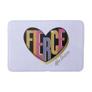 Afro Eenhoorn Fierce Heart Design Badmat