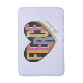 Afro Eenhoorn Fierce Heart Design Badmat (Voorkant Verticaal)