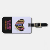 Afro Eenhoorn Fierce Heart Design Bagagelabel (Voorkant horizontaal)