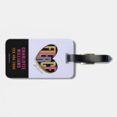 Afro Eenhoorn Fierce Heart Design Bagagelabel (Achterkant horizontaal)