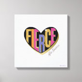 Afro Eenhoorn Fierce Heart Design Canvas Afdruk (Voorkant)