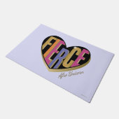 Afro Eenhoorn Fierce Heart Design Deurmat (Schuin)