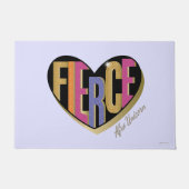Afro Eenhoorn Fierce Heart Design Deurmat (Voorkant)